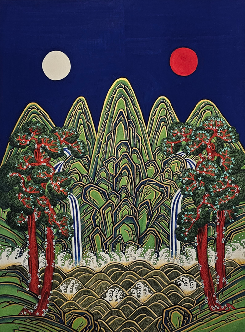 Sonne, Mond und die Fünf Gipfel 일월오봉도